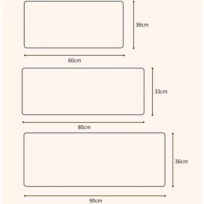 Tapis de Souris Chauffant Électrique 90x36cm avec 5 Vitesses de Chaleur Personnalisable Blanc Bleu Marine Café Kaki Marron Orange Pour Travail et Loisirs