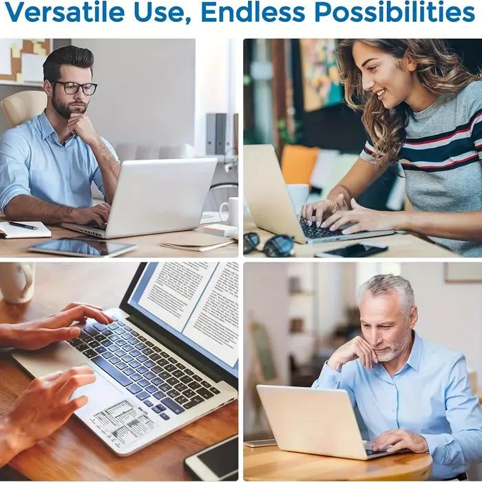 Autocollants de raccourci pour clavier MacBook en plastique brillant, boostez votre productivité, simplifiez la gestion des applications, réutilisable et facile à entretenir, idéal pour les professionnels et les étudiants