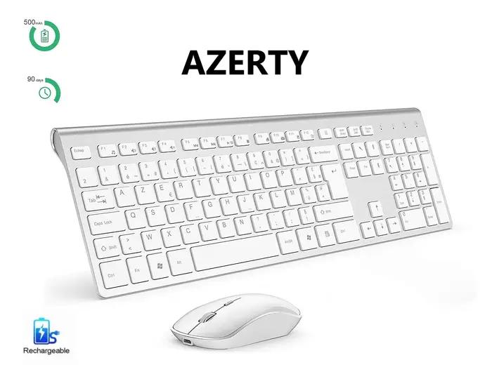 France Keyboard Combo clavier et souris sans fil - Full Size Slim Thin