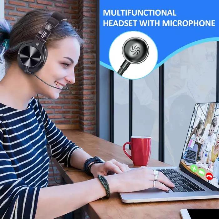 Oneodio – casque gaming de jeu filaire 3.5mm sur l'oreille avec Microphone détachable pour PC