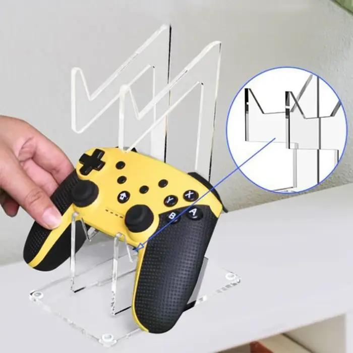 Support de manette de jeu universel transparent à 2 couches en acrylique