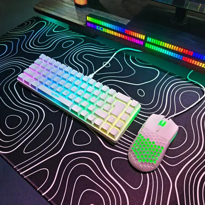 Ensemble clavier et souris compact HXSJ 68 touches