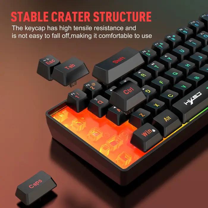Clavier de jeu sans fil 60 % avec triple connectivité rétroéclairée RVB
