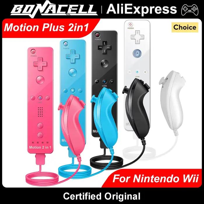 Contrôleurs pour Nintendo Wii 2 en 1 contrôleur gauche droite en option mouvement Plus ensemble jeu télécommande Joystick manette de jeu sans fil