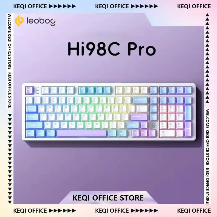 Nouveau LEOBOG Hi98C Pro clavier mécanique 3Mode 2.4G Bluetooth sans fil PBT claviers