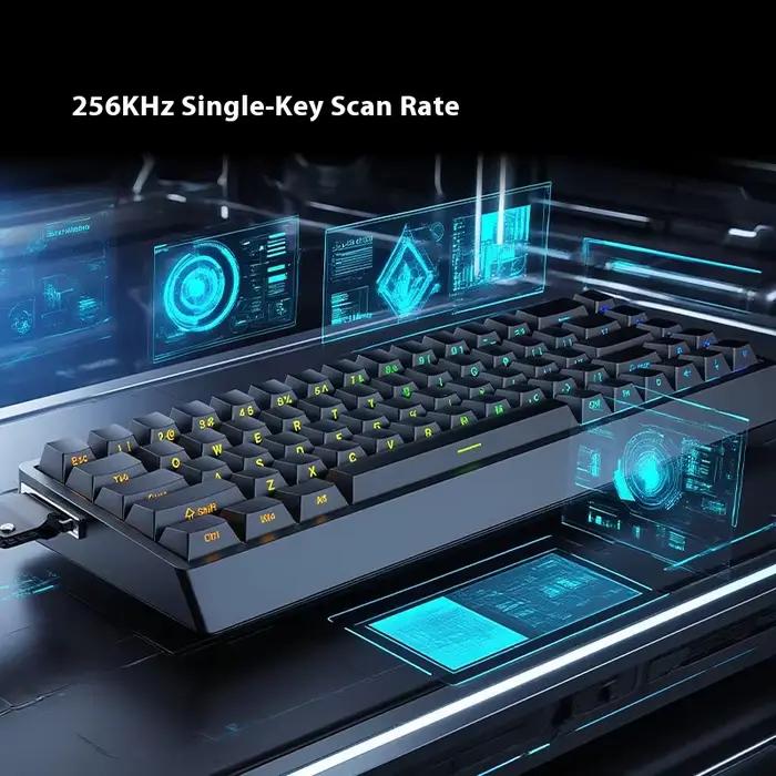 IROK ND68 Pro clavier mécanique de jeu 68% disposition commutateur magnétique effet Hall 8K RT0.001mm rvb joint