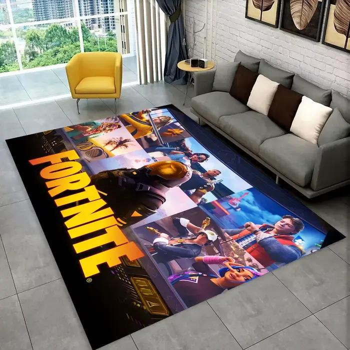 F-Fortnites Tapis de jeu de dessin animé pour salle de jeux