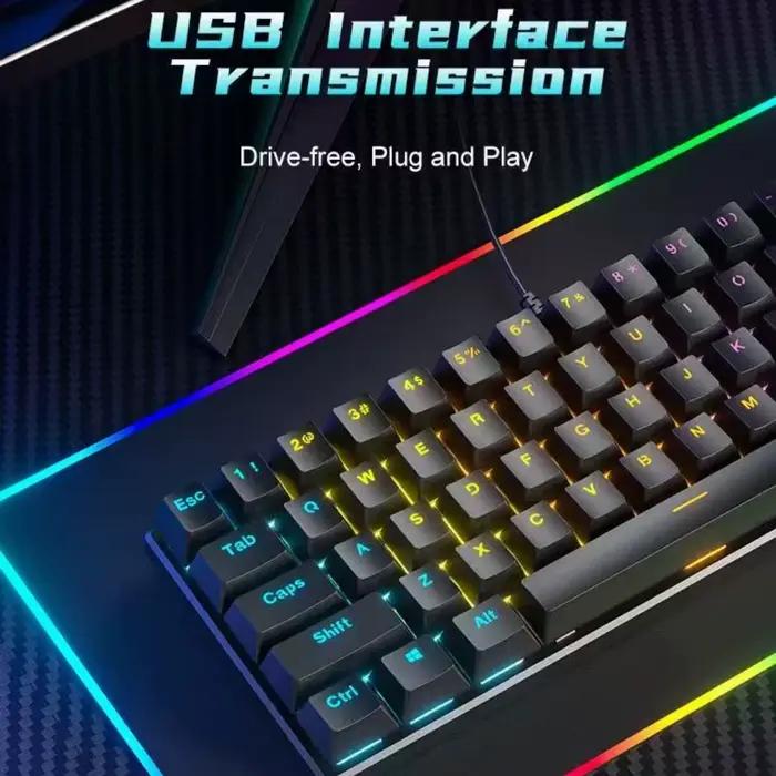 Clavier mécanique de jeu BD61 60% 61 touches