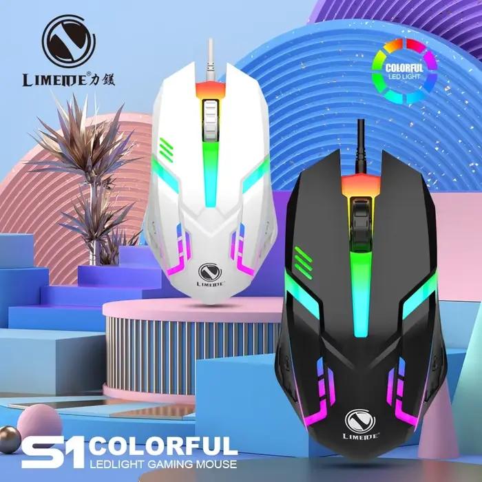 Limei S1 E sport LED lumineux rétro-éclairé filaire souris USB