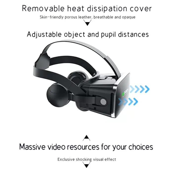 Lunettes de réalité virtuelle VR casque 3D appareils Bluetooth