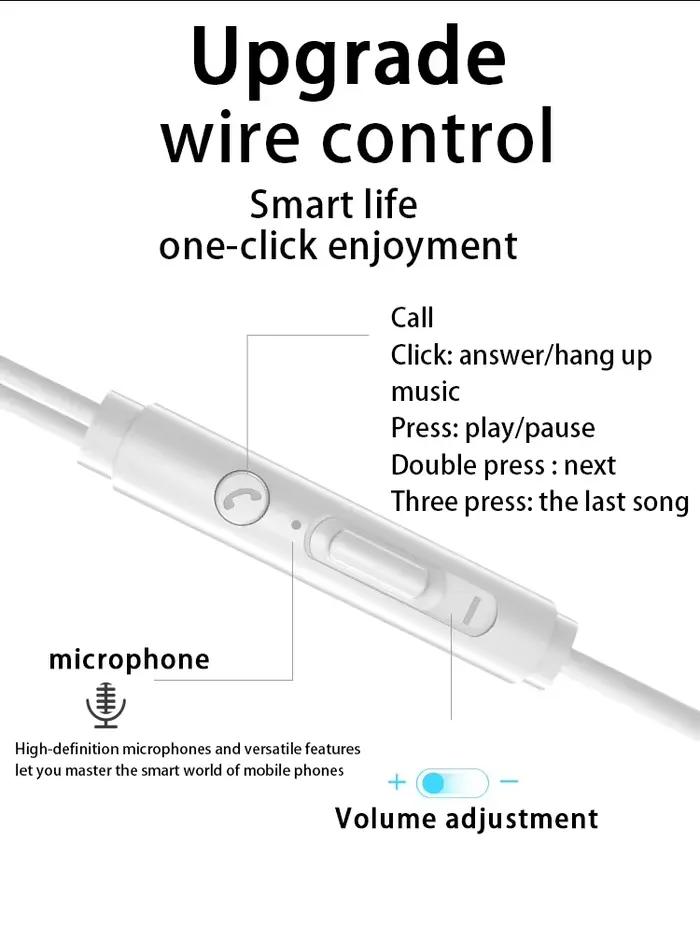 【Livraison rapide】 Dolby Sound dans l'oreille écouteur HIFI caisson de basses universel 3.5mm casque filaire avec micro