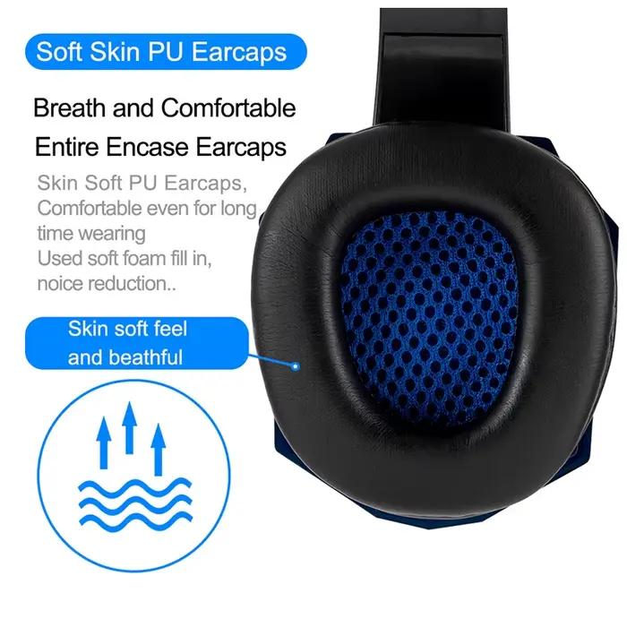Casque audio Casque de jeu stéréo Surround pour PS4 PC X box ordinateur réglable Gamer casque filaire avec micro