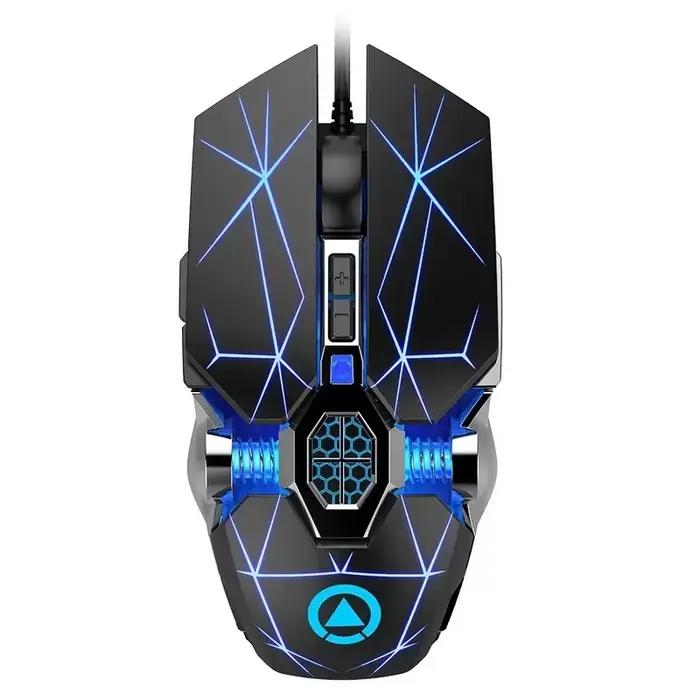 Souris de jeu professionnelle 3200dpi 7 boutons rétro-éclairée support macro mécanisme silencieux filaire pour gamer occassions spéciales