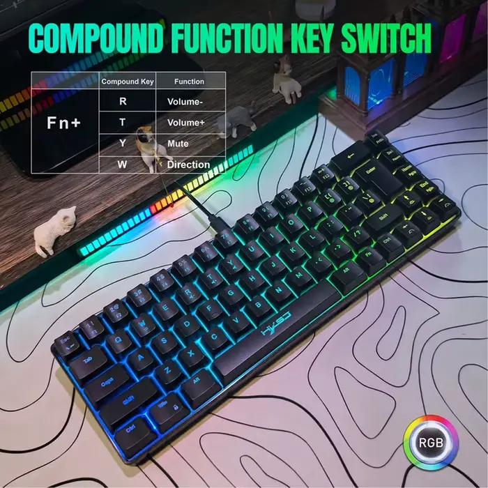 Clavier de jeu 60% rétroéclairé rvb