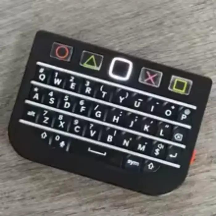 Clavier QWERTY miniature sans fil double mode Bluetooth USB blanc style BlackBerry Q10 pour PC