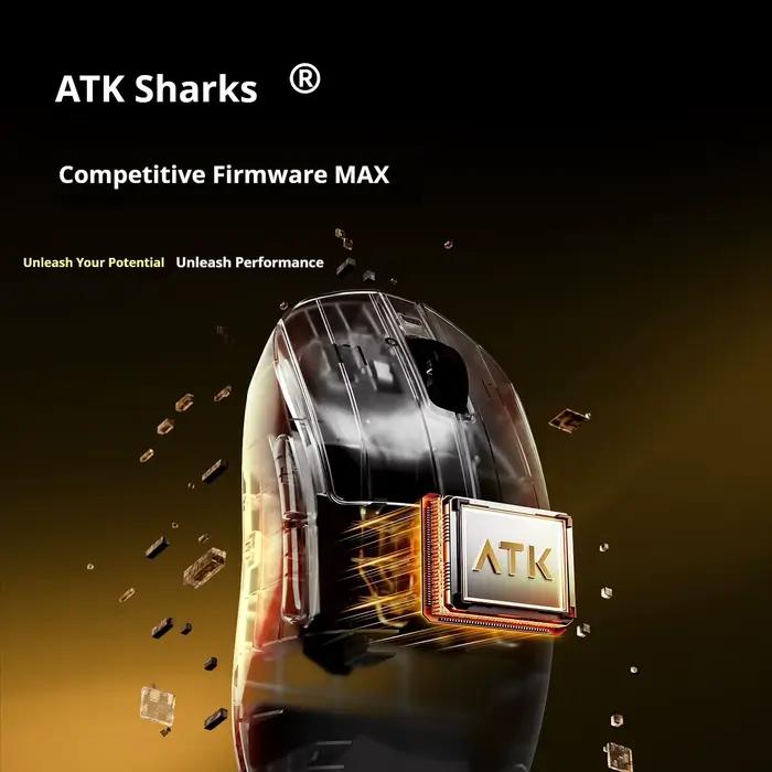 ATK DragonFly A9 Air Ultimate souris de jeu sans fil PAW3950 Ultra 42000DPI 750IPS 8KHz RGB conception ergonomique pour Windows MacOs