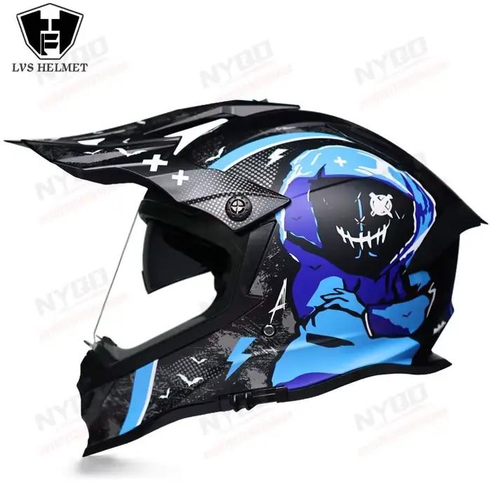 Casque de moto, casque de motocross tout-terrain, casque de moto de course hors route pour moto tout-terrain et enduro