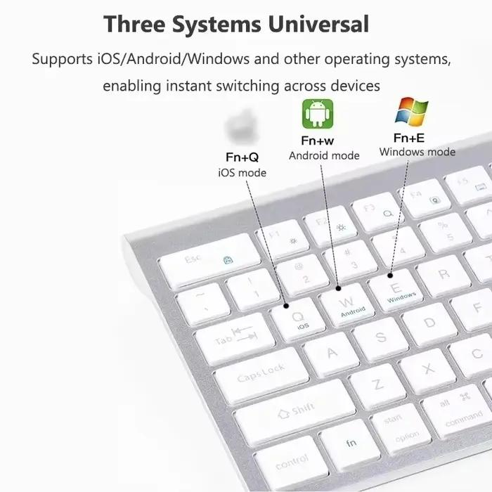 Ensemble clavier et souris sans fil Bluetooth 5.0 et 2.4G