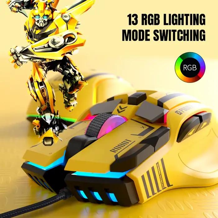 Souris de jeu programmable haut de gamme filaire 12800dpi 12 touches rétro-éclairage RVB pour Windows IOS bureau à domicile ordinateur portable occasions spéciales