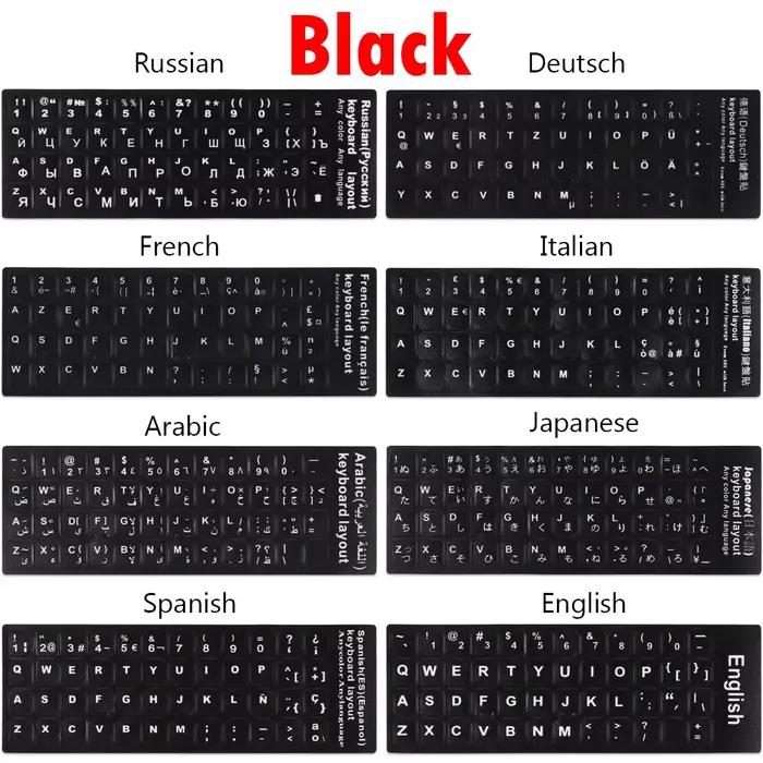 Autocollants de remplacement pour clavier d'ordinateur portable