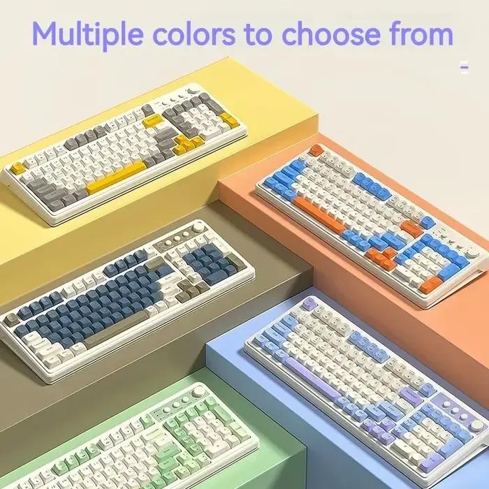Clavier de jeu AULA S99 ergonomique avec frappe silencieuse 99 touches RVB pour gamer session intense夜晚长时间游戏的理想伴侣:AULA S99游戏键盘,带静音键设计,99键RGB灯光效果,为高强度游戏会话而生