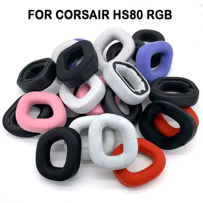 1 paire de cache-oreilles respirants pour Corsair HS80 RGB