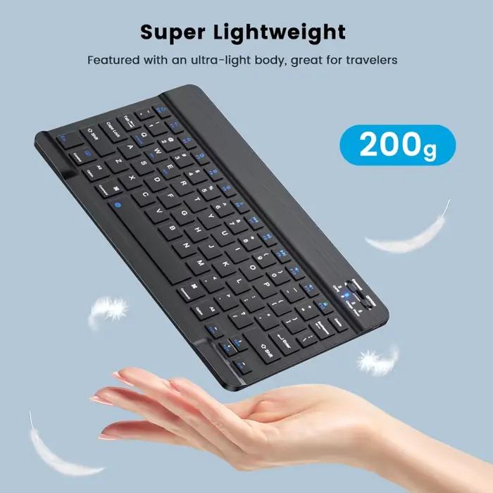 Clavier sans fil espagnol français azerty russe coréen avec N Mini Bluetooth pour iPad Mac tablette PC téléphone