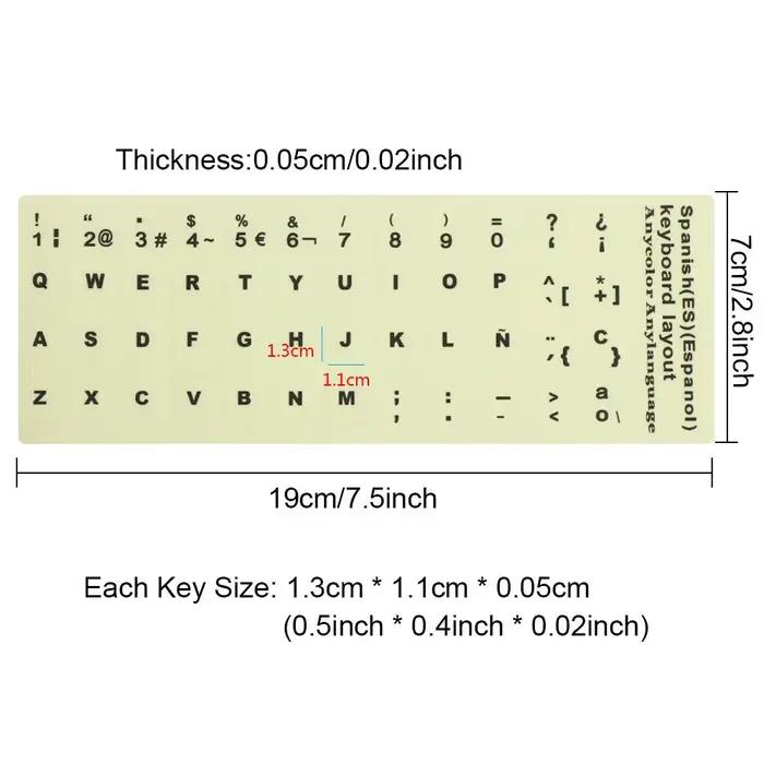 Autocollants de clavier Shoous pour ordinateur portable et de bureau
