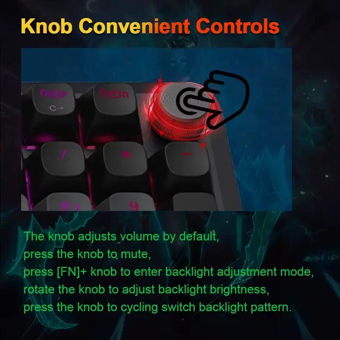 REDRAGON BRAGI K688 PRO RGB clavier de jeu mécanique support Bluetooth sans fil 2.4G USB filaire 98 touches pour ordinateur portable