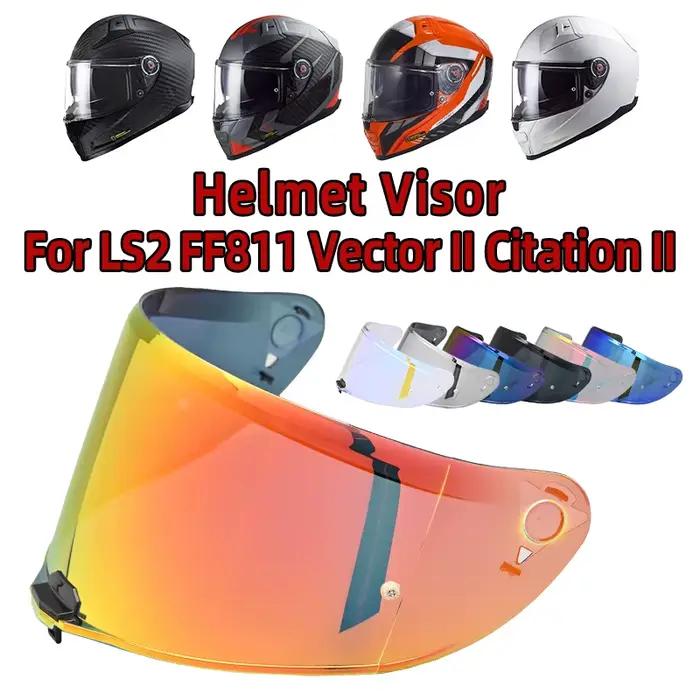 Visière de casque pour LS2 FF811 Vector II Citation II, lentille de casque, Anti-buée, anti-rayures, Anti-UV, accessoires de protection de moto