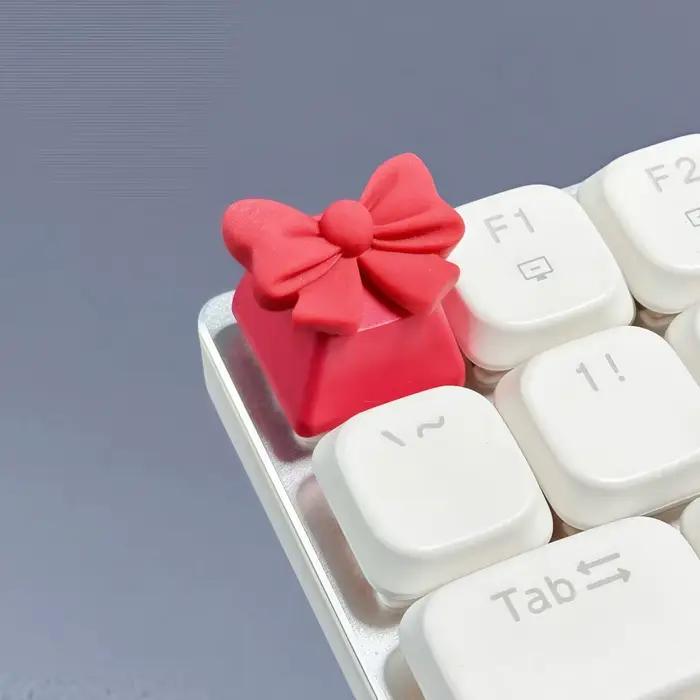 Personnalisé original résine mignon arc keycap axe transversal clavier mécanique