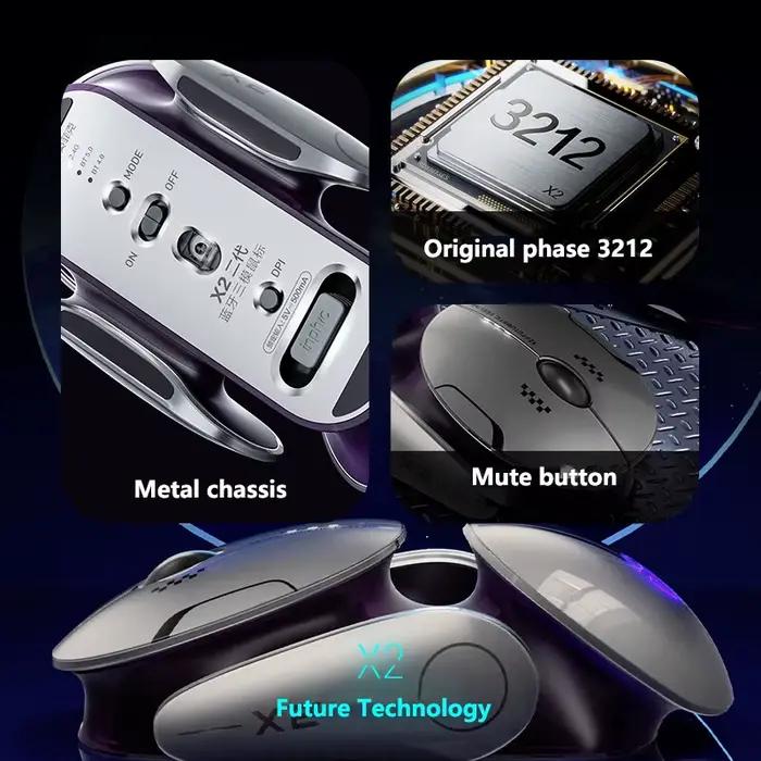 Souris de jeu sans fil Inphic X2 V2