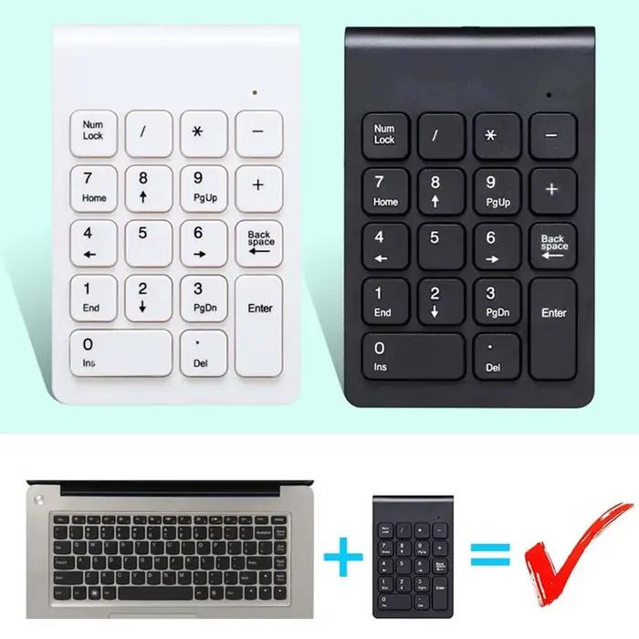 2.4G Portable USB Ultra-mince 18 touches clavier numérique pavé