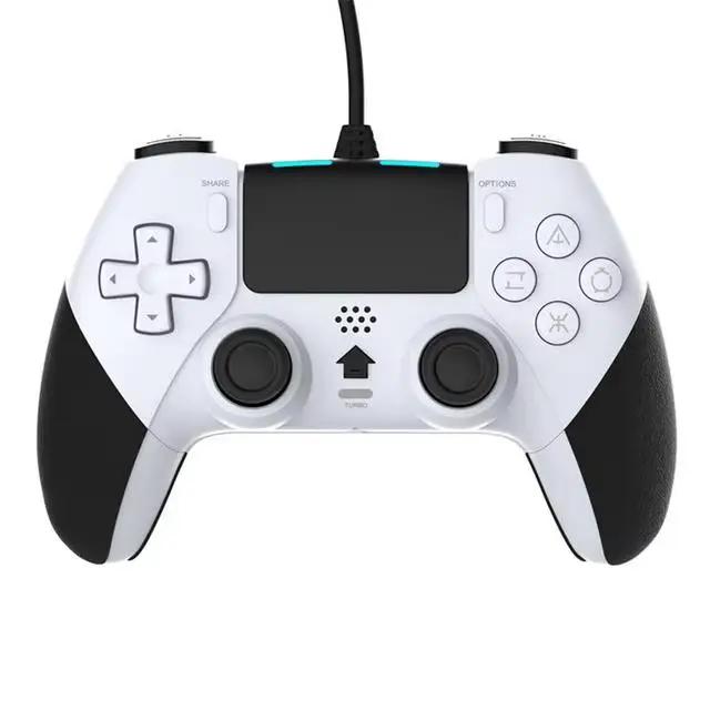 Manette de jeu filaire OWLLON avec vibration à 6 axes pour PS4 et Windows, joystick USB en ABS pour gamers Blanc Gris Noir Vert Occasions Spéciales