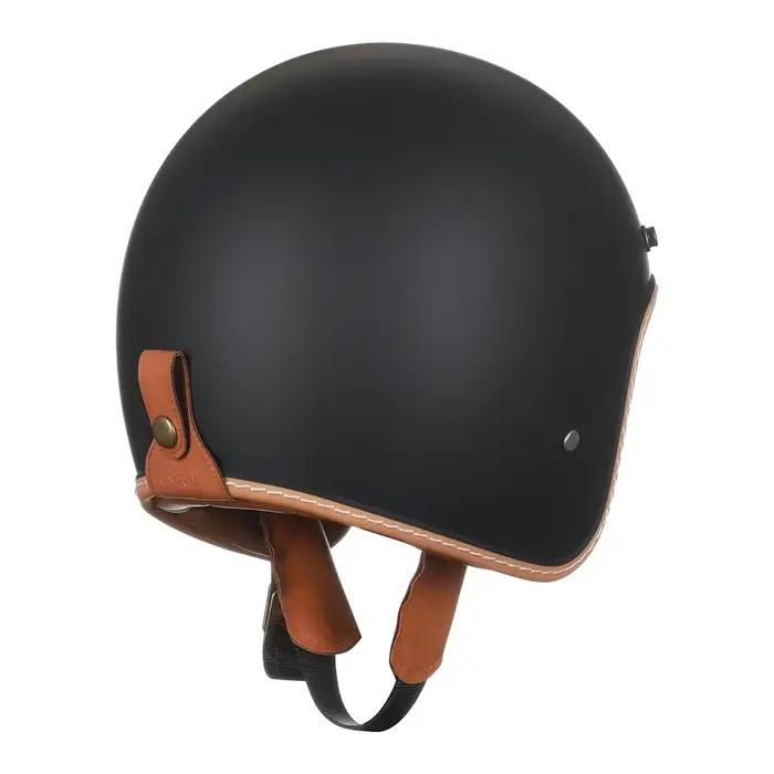 Casque de moto ouvert léger en fibre de verre Vantage Jet homologué DOT ECE pour hommes et femmes