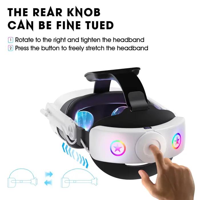 Sangle de casque VR avec batterie 10000 mAh pour Meta Quest 3/3S/2 - Libération à un clic brevetée