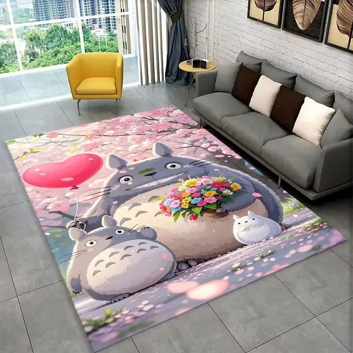 Tapis T-Totoro en polyester 100% antidérapant moderne pour salon chambre ou salle de jeux pour adultes et enfants occasions spéciales cadeau