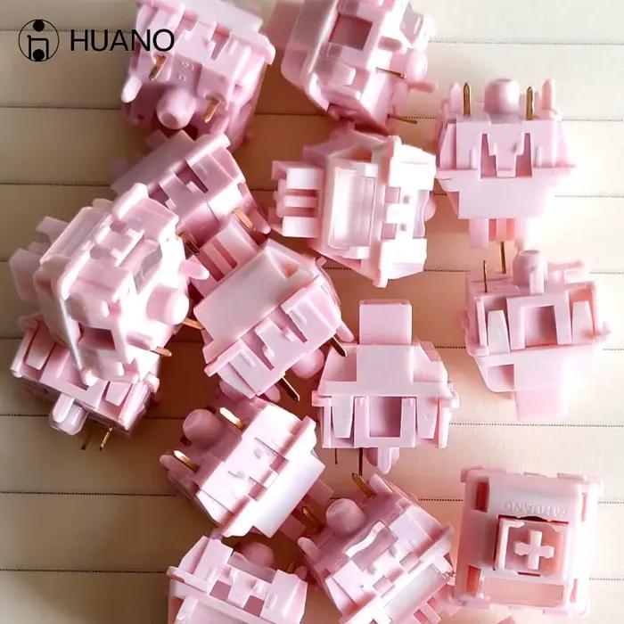 HUANO Sakura V2 commutateur 5 broches 35g linéaire échange à chaud rvb commutateurs de clavier mécanique accessoires de personnalisation lubrification en usine