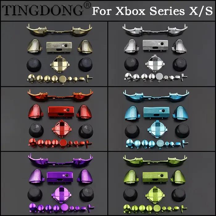 Kit de modification complet Chrome pour manette Xbox Series S/X - Boutons LB RB RT LT ABXY D-Pad et gâchettes améliorés