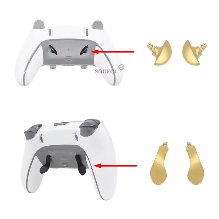 Boutons arrière en métal de remplacement professionnels pour manette de jeu PS5 Edge Elite