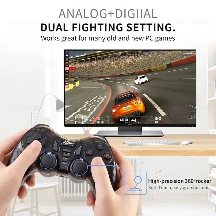 Manette de jeu sans fil 2.4GHz pour PS3 PC TV Box Joystick pour Super Console X Pro Contrôleur de jeu Accessoires Polyvalent Ergonomique