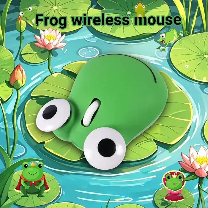 Mignon 3D grenouille Animal souris sans fil 2.4G Bluetooth double mode clic silencieux Portable pour ordinateur