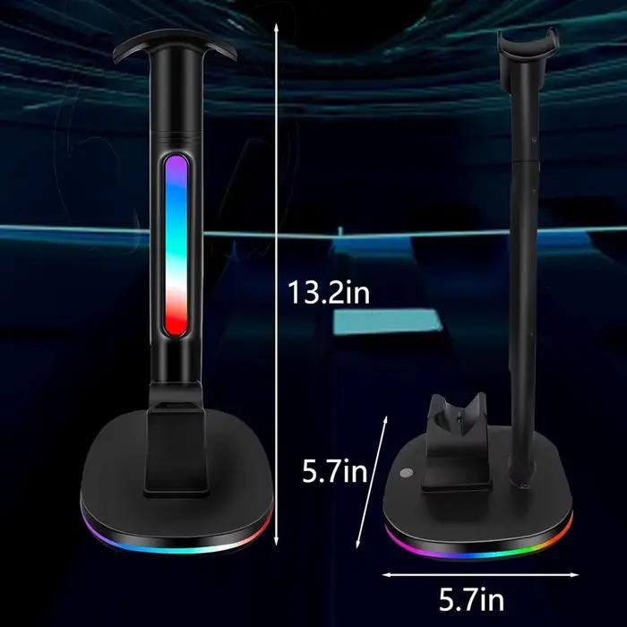 Station de charge de contrôleur avec support de casque RGB