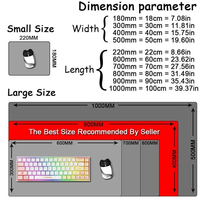 Nouveau tapis de clavier rose Kawaii XXL pour PC