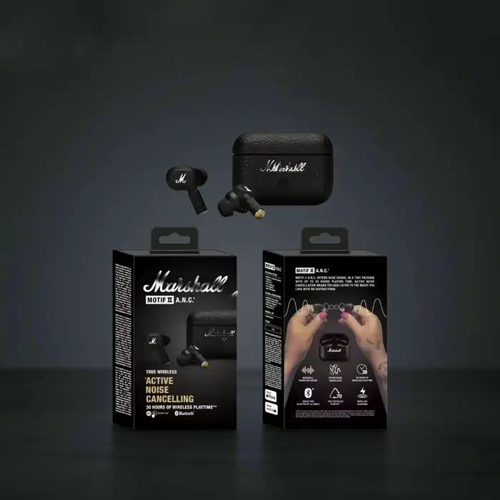 Écouteurs sans fil à réduction de bruit pour casque audio Bluetooth Marshall Motif A.N.C TWS pour Oppo A98 Vivo V27 Pro