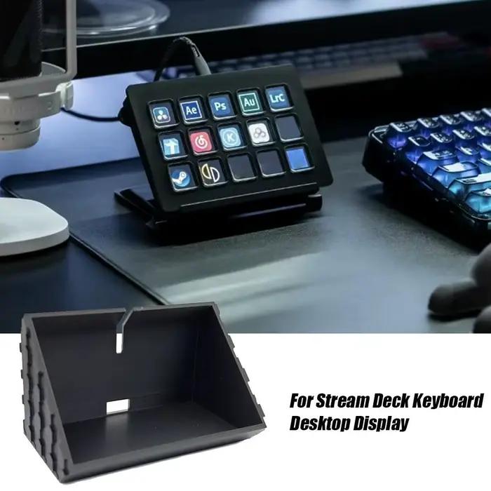 Présentoir de bureau pour clavier de pont de flux impression 3D en PLA+ couleur bleu clair design moderne et élégant pour streamers et passionnés de jeux
