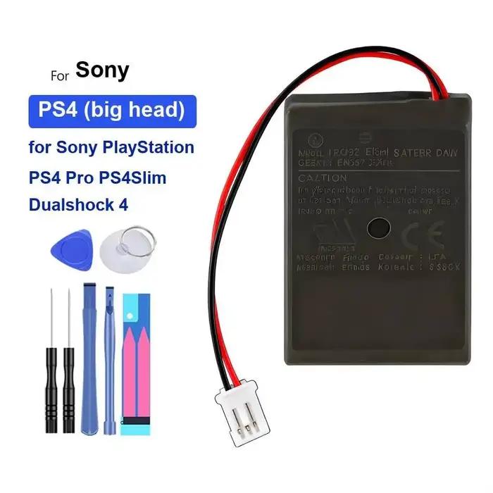 Batterie de remplacement premium pour manette de jeu 1000 mAh pour Sony Playstation PS4 Pro Ps4slim Dualshock 4 Big Head