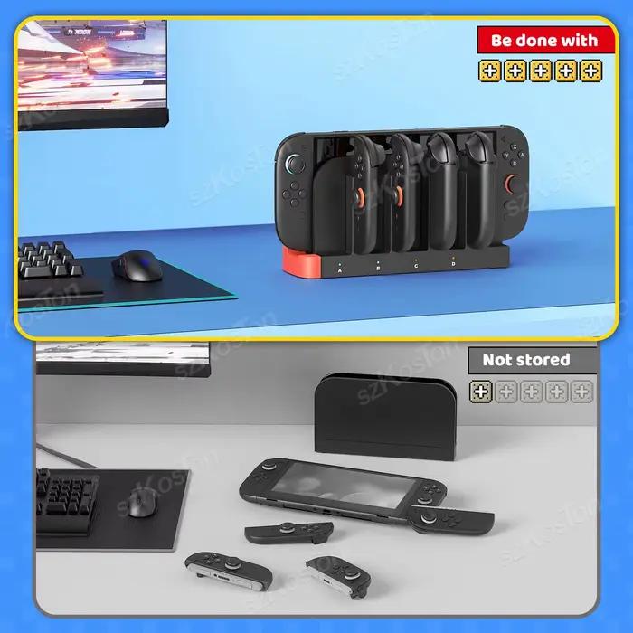 Station de charge rapide pour manettes Switch 2 avec indicateur LED – Accessoires de jeu