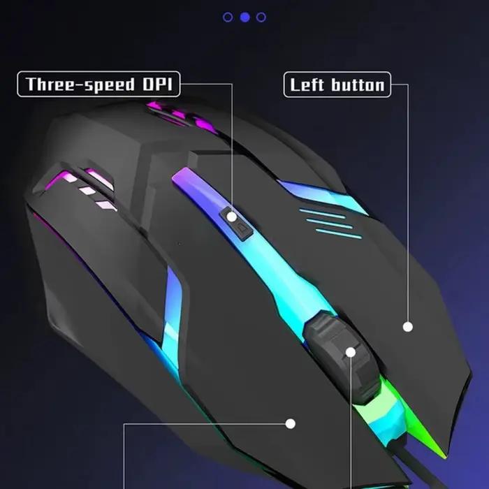 Souris de jeu ergonomique lumineuse LED de haute qualité