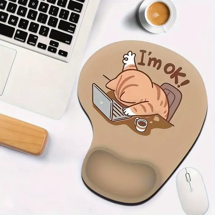 Tapis de souris repose-poignet confortable avec un design de chat mignon